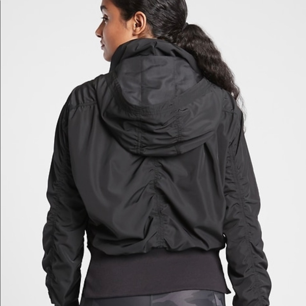 NWT Athleta Point Reyes Bomber Black Medium - Picture 5 of 10